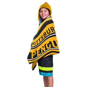 NHL 606 Penguins - Juvy Hooded Towel, 22"X51"