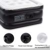 Air Mattress 18" Double-High Airbed with Built-in Pump Twin Black