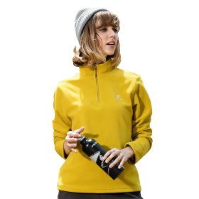 Jacket Liner Pullover Fleece Outdoor Women's Clothing (Option: Woman yellow-M)