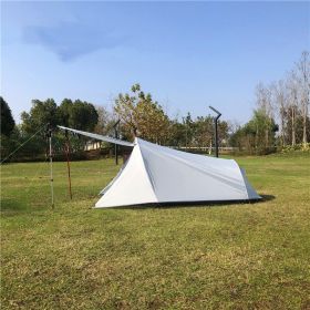 Double Outdoor Aluminium Pole Light Exposure Camping Tent (Option: Grey white)