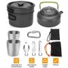 Outdoor Hiking Picnic Camping Cookware Set Picnic Stove Aluminum Pot Pans Kit