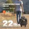 VEVOR Cat and Dog Carrier with Wheels, Rolling Pet Carrier with Telescopic Handle and Shoulder Strap, Dog Carrier with Wheels for Pets, with 1 Folding