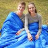 Traveling Camping Portable Double Person Waterproof Sleeping Bag W/ 2 Pillows